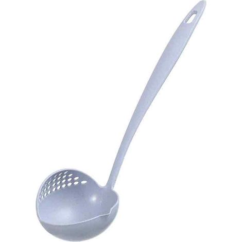 1 Cuillère à soupe, long manche, plastique épais, grande taille, pour cuisine et service (1/5)
