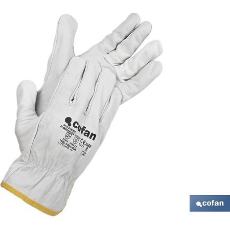 Pack de 12 gants en cuir fleur anticalorique taille 7