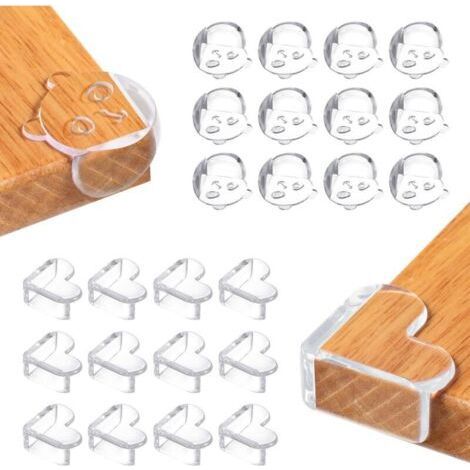 Lot de 24 Protections d'Angle pour Meubles, Sécuritaires pour Enfants Autocollants 3M pour Bureaux, Cheminées et Plus. (1/5)