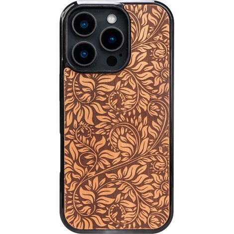 Custodia in legno Bewood per iPhone 16 Pro FOGLIE DI MELA (1/5)
