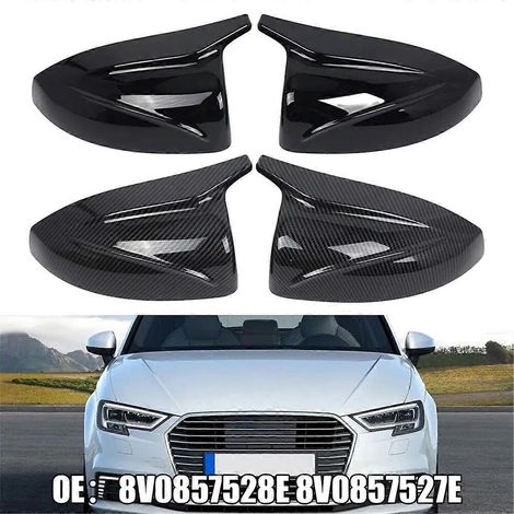 Coques de rétroviseurs noires de remplacement pour Audi A3, S3 et RS3 (2014-2020) (1/5)