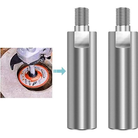 Rallonge pour meuleuses d'angle, filetage multi-usage, tige d'extension pour polisseuse rotative avec écrou de blocage à bride, rallonge pour meuleuse d'angle (1/4)