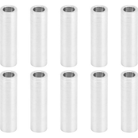 10 Pièces Entretoises Rondes en Alliage d'Aluminium Sans Filet, Diamètre Extérieur 6mm, Longueur 20mm, Supports pour Montage (1/5)