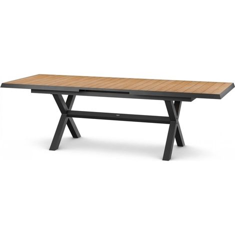 Siena Garden Sincro Dining Tisch 200x100 cm - Aluminium (matt anthrazit) & FSC-Teak (1/5)