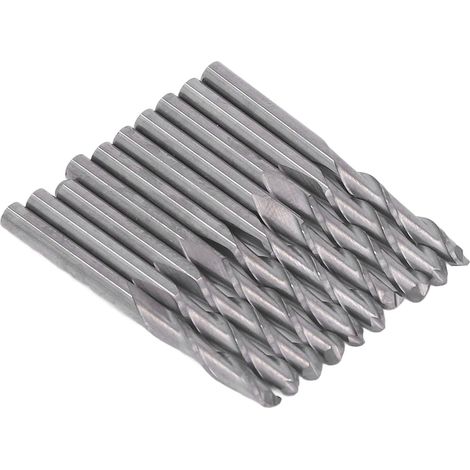 Jeu de fraises à bout sphérique HSS CNC à spirale pour gravure et ébauche du bois 1/8 po (1/5)