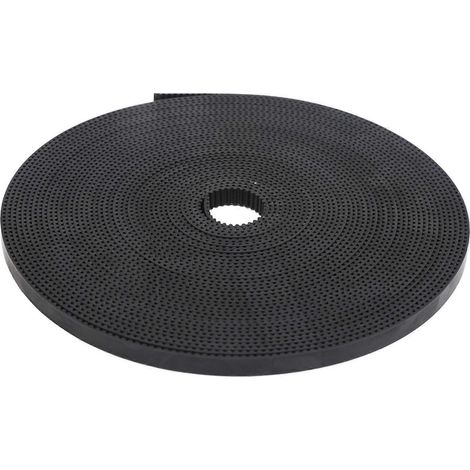2GT‑6mm PU-Zahnriemen mit Stahlkern, Synchronriemen, Industriebedarf, Schwarz, 10 m / 32,8 ft (1/4)