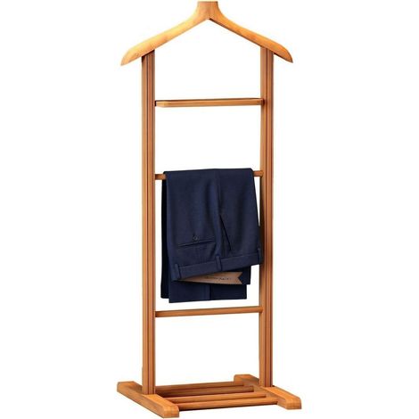Oulux Garderobenständer, Bodenmontage, Farbverlauf Eichenoptik, 120h cm Eichenbraun