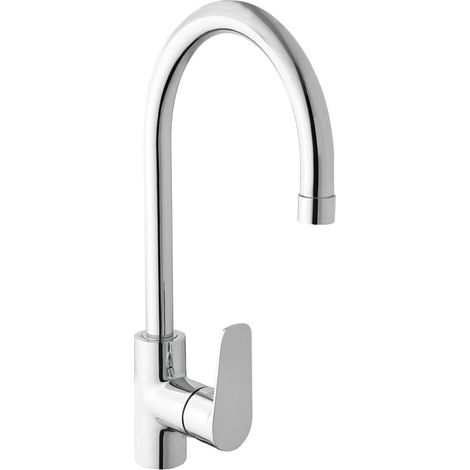 Swiss Aqua Technologies Miscelatore monocomando a collo d'oca Project per lavello, con braccio girevole, Cromo (SATBSPRO280)