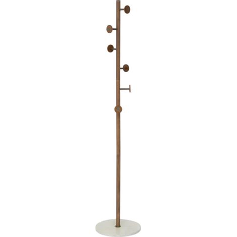 Porte-Manteau 6 Crochets "Côme" 175cm Marron (1/2)