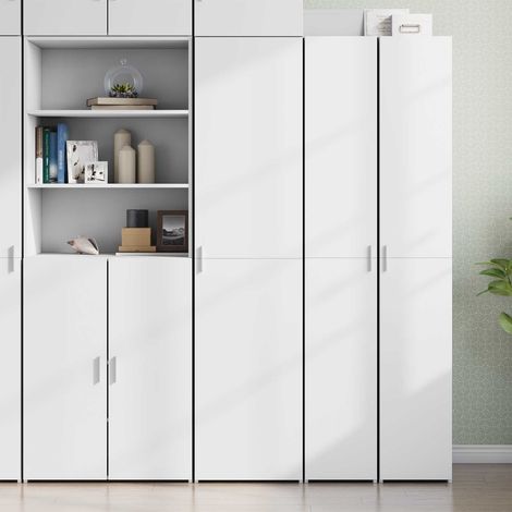 vidaXL Highboard Weiß 45x42,5x185 cm Holzwerkstoff (1/5)