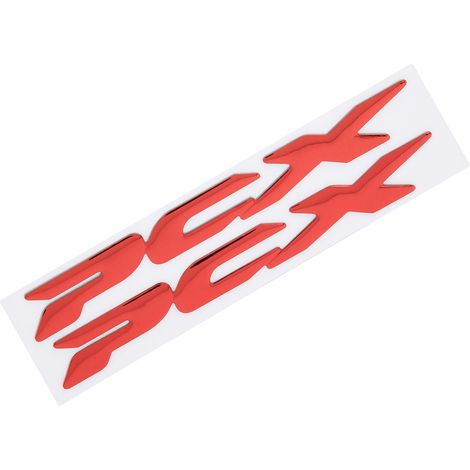 Autocollant Moto 3D Souple Plastique Logo Latéral Décalcomanie pour Honda PCX 150 125 2017-2019 Rouge (1/5)