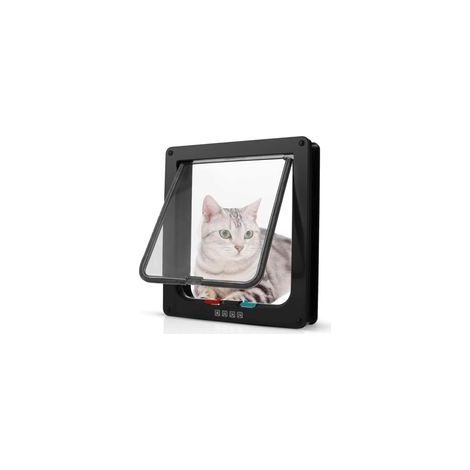 Chatière Chatière Chatière Moyenne Porte en Pvc Petite Chatière Chatière Chatière pour Portes en Bois Chat Accessoires pour Animaux de Compagnie Smart Chatière Chat Porte Porte Chien Chatière Noir,S (1/4)