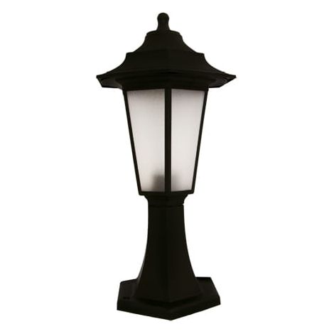 Lampada da giardino a piantana nera E27 40W 43cm IP44 BEGONYA1 Ideus 03079