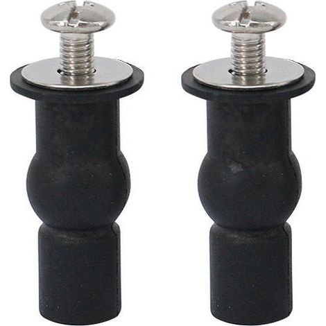Lot de 2 Vis pour Siège de Toilette, Charnières avec Écrous en Caoutchouc, Fixation Universelle WC, Raccords Expansibles Sans Percage (1/5)