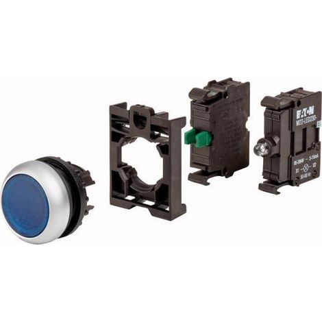 Bouton poussoir lumineux appareil complet 000132617 EATON M22 DL B K10LED230 BVP
