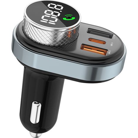 Neuer Bluetooth-MP3-Player fürs Auto mit FM-Transmitter und Schnellladefunktion (QC3.0) – Bluetooth MP3 [PD 30W Schnellladung] – Premium Schwarz 99190229 (1/4)