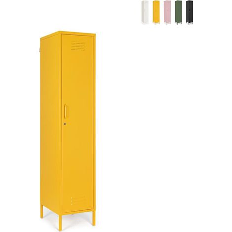 Armario de acero con 4 estantes regulables 46x38x185 Cambridge YES - Amarillo (1/5)