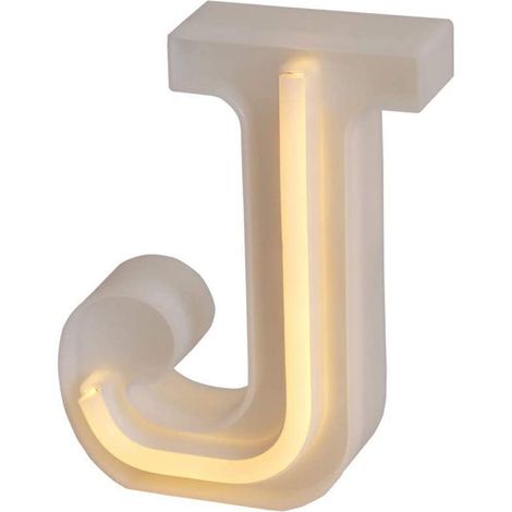 Lettere luminose neon a led luci alfabeto J luminoso per decorazione casa compleanni nozze festa bar eventi luce calda (1/5)