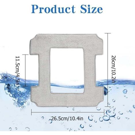 8 Pièces pour Ecovacs Winbot W1 Pro/W1/W2 Omni/W2 Serpillère Rechange Kit, Microfibre Lingette Robot Lave Vitre pour Ecovacs Winbot, pour Nettoyage Vitre (1/4)