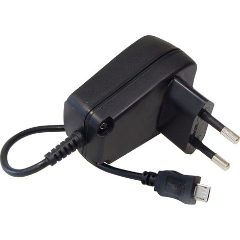 Switched regulated power supply charger for mobile phone, with micro usb b connector (1/3)
