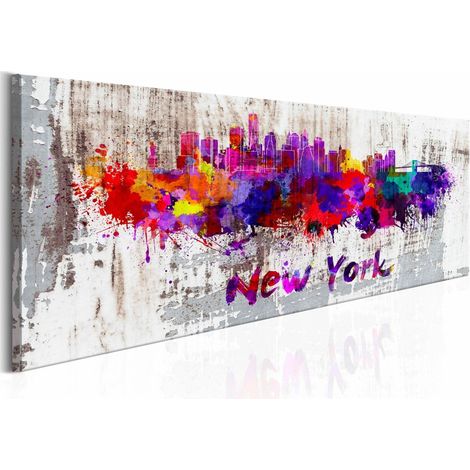 Tableau ville des artistes - 135 x 45 cm (1/4)