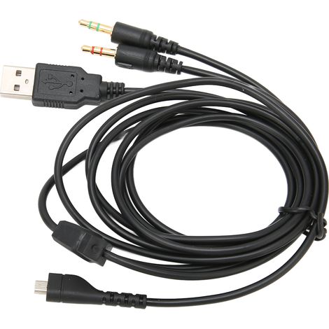 Audiokabel für das SteelSeries Arctis Headset, mit 3,5-mm-Klinkenstecker, USB-Anschluss und LED-Beleuchtung. (1/5)