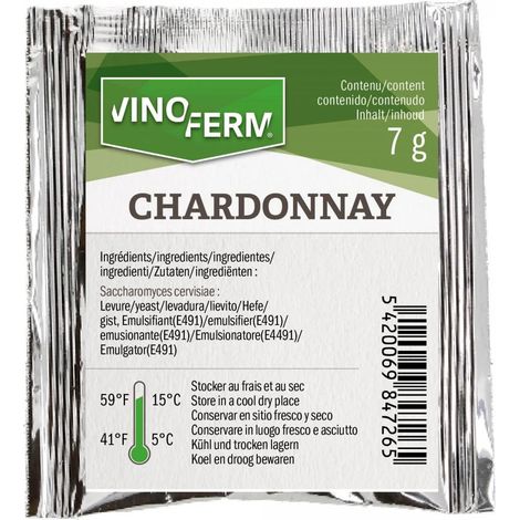 Weinhefe, Trockenhefe Wein Vinoferm Chardonnay, 7g (1/2)