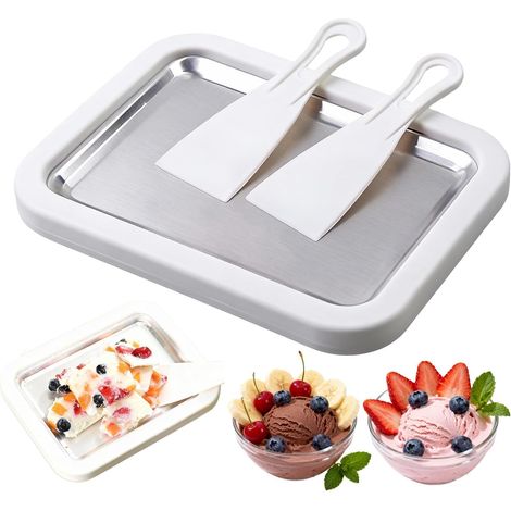 Mini máquina para hacer helado frito para niños - Blanca (1/5)