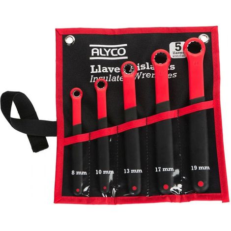 JEU DE 5 CLÉS COUDÉES VDE AVEC SAC EN NYLON 8-19MM