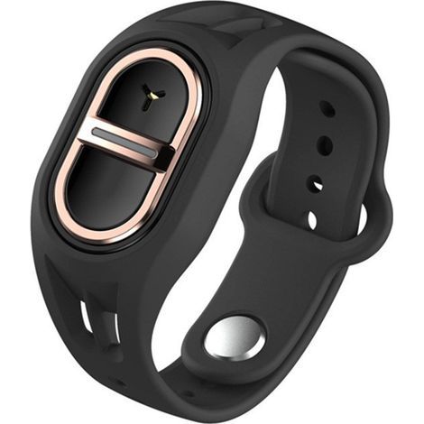 Waterproof Ultrasonic Mosquito Repellent Bracelet, USB Rechargeable, for Camping, Hiking, and Outdoor Activities, Black (1/5)