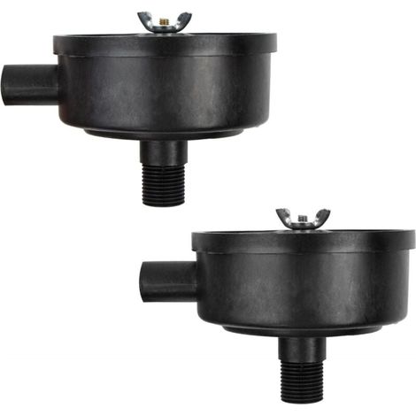 Schalldämpferfilter für Luftkompressoren, Zubehör, Kunststoffgehäuse mit 1/2" (20 mm) Außengewinde, für Luftkompressoren und Heizkessel, 2 Stück (1/5)