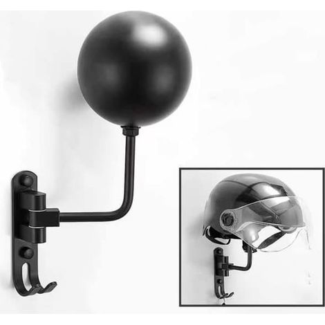 SABIR-Support mural pour casque de moto, rotation à 180 degrés, pour casques et casquettes (1/4)