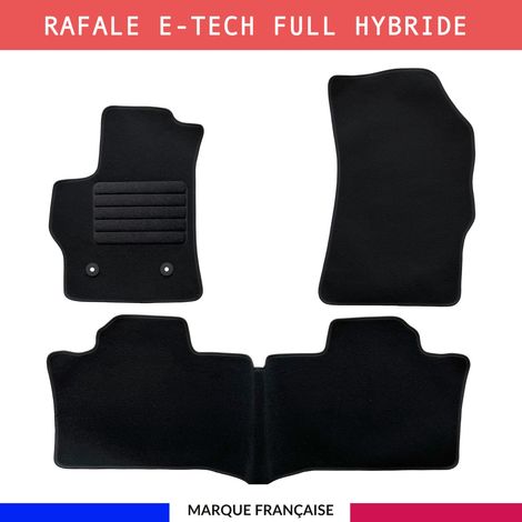 Tapis de sol voiture - Sur mesure pour RENAULT RAFALE E-TECH FULL HYBRIDE (dès 01/2024) Antidérapant - 3 pièces (1/5)