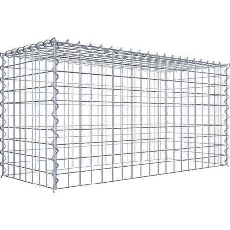 Gabiondeco - Gabion - Element de prolongation en hauteur 100 cm x 50 cm x 40 cm (L x H x P). maille 5 x 5 cm. Spirale. Attention : il manque une grille - Made in Germany (1/5)