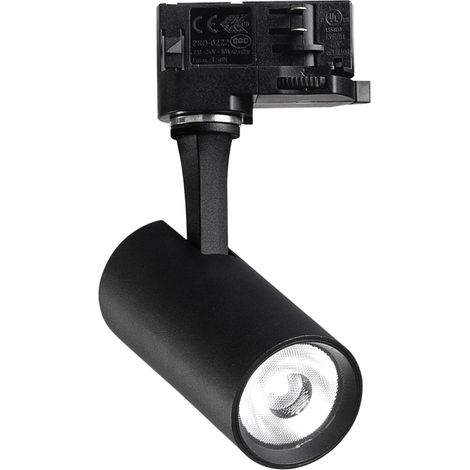 Illuminazione A Binario Contemporaneo Fox Alluminio Nero Led 8W 4000K Ip20