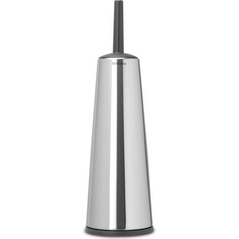 Porte-Goupillon avec Brosse Matt Steel, Argent, 20 x 8 x 6 cm (1/5)
