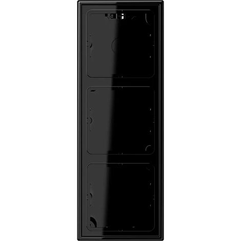 Jung Aufputz-Kappe 3fach, LS CUBE, Duroplast, schwarz, senkrechte und waagerechte Montage LS 583 A SW