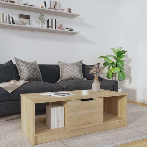 vidaXL Coffee Table Sonoma Oak 102x50x36 cm Engineered Wood (1/5)