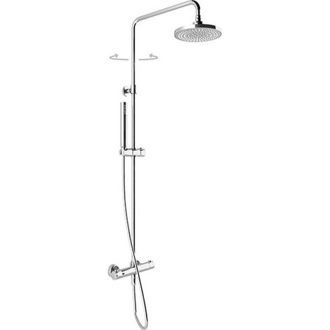Colonna Doccia Tonda con Termostatico + Soffione 200 Inox 2mm