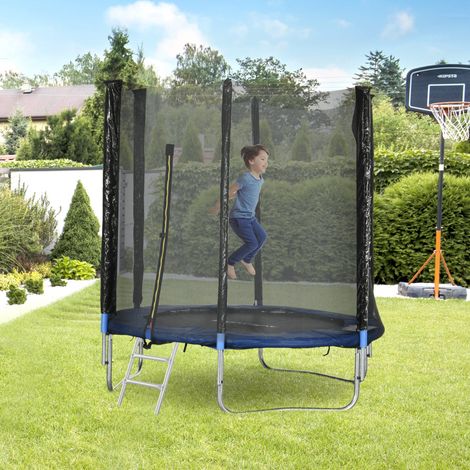 Trampolino da esterno con rete di sicurezza, Ø180 cm, per bambini e adulti