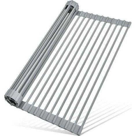Égouttoir Vaisselle Enroulable Pliable, Silicone Résistant Chaleur, pour Comptoir (1/5)