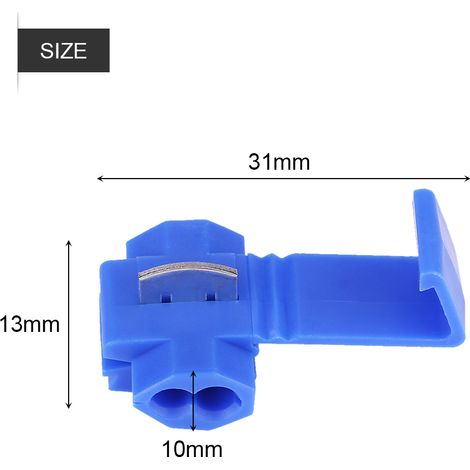 (50 pièces) Clips de câble bleus, connecteurs non destructifs (1/5)