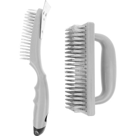 2 pièces Brosse Métallique Inoxydable pour Barbecue Multifonction et (1/5)