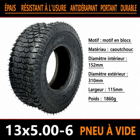 Pneu tubeless 13x5.00-6 épaissi pour quad karting tondeuse trottinette charge 120 kg max 30 PSI 1,86 kg – Livraison gratuite (1/5)
