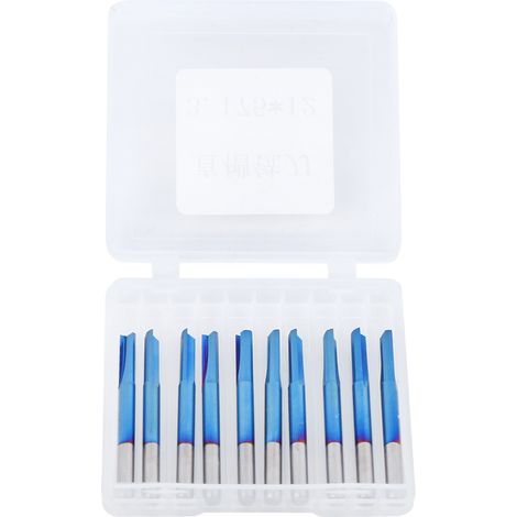 Fraises en carbure cémenté 3.175mm, 10 pièces droites à 2 trous pour fraisage ZDZCYS12DL (1/5)