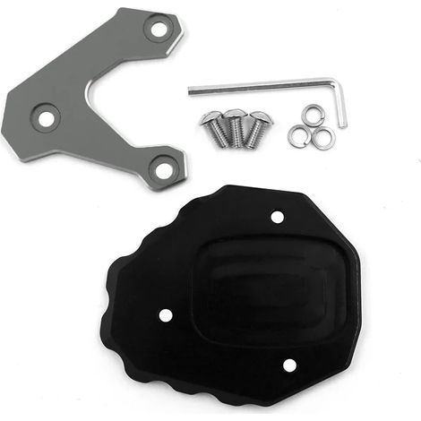 (Gris) Compatible avec les motos HONDA CB500X CB 500X CB500 X 2013-2023 2022 2021. Béquille latérale, plaque d'extension et coussinet Maxpower. (1/4)