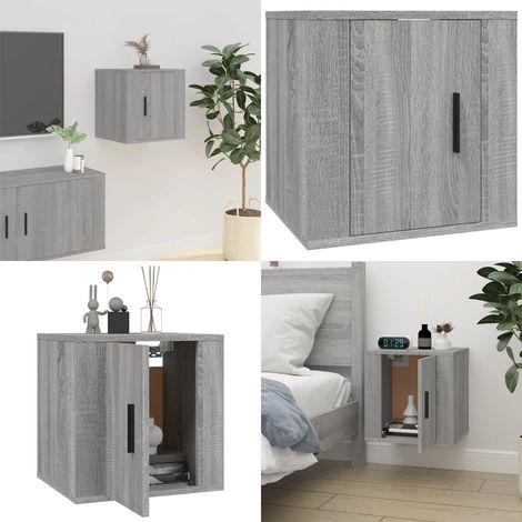 Meuble TV mural Sonoma gris 40x34,5x40 cm - Meubles Tv Murale - Meuble Tv Moderne - Meuble Tv Suspendu - Armoire Multimedia - Étagère Murale - Home & Living (1/5)