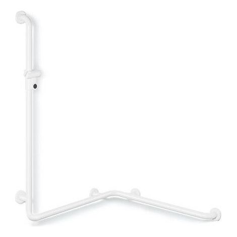 Pasamanos de ducha Hewi SERIE 801 perpendicular 110cm con soporte de ducha blanco