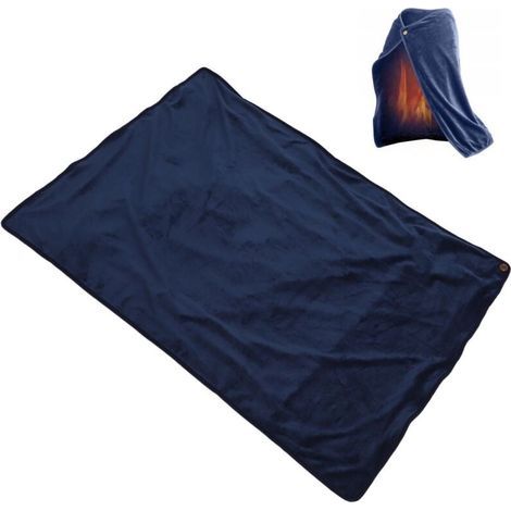Couverture Chauffante Électrique USB Multifonctionnelle Avec Contrôle De Température Réglable Bleu Marine (1/4)