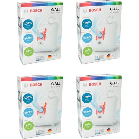 4 X 4 SACCHETTI BOSCH ORIGINALE TIPO G ASPIRAPOLVERE IN CARTA + FILTRO 00460714 (1/4)